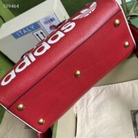 Gucci Unisex Adidas x Gucci Mini Duffle Bag Red Leather Interlocking G (3)