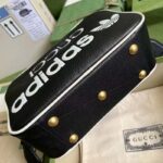 Gucci Unisex Adidas x Gucci Small Shoulder Bag Black Leather Interlocking G - Image 5
