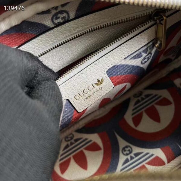 Gucci Unisex Adidas x Gucci Small Shoulder Bag White Leather Interlocking G (2)