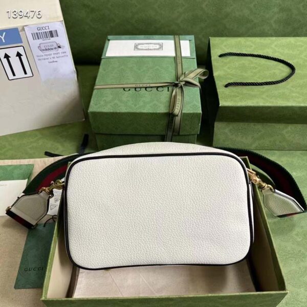 Gucci Unisex Adidas x Gucci Small Shoulder Bag White Leather Interlocking G (8)