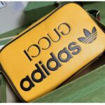 Gucci Unisex Adidas x Gucci Small Shoulder Bag Yellow Leather Interlocking G - Image 4