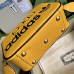 Gucci Unisex Adidas x Gucci Small Shoulder Bag Yellow Leather Interlocking G - Image 6