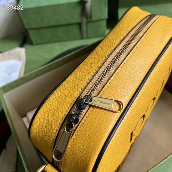 Gucci Unisex Adidas x Gucci Small Shoulder Bag Yellow Leather Interlocking G (7)