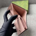 Gucci Unisex Card Case Wallet Double G Pink Stripe Print GG Supreme Canvas - immagine 7