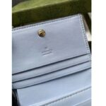 Gucci Unisex Card Case Wallet Enamel Ice Cream Blue Stripe Print Beige Ebony GG Supreme Canvas - Bild 9
