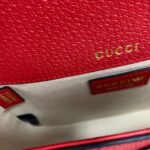 Gucci Unisex GG Adidas x Gucci Horsebit 1955 Mini Bag Red Leather Trefoil Print - immagine 10