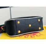 Gucci Unisex GG Adidas x Gucci Small Shoulder Bag Black Leather Green Red Web - Image 4