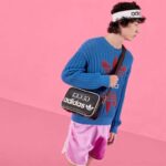 Gucci Unisex GG Adidas x Gucci Small Shoulder Bag Black Leather Green Red Web - Image 15