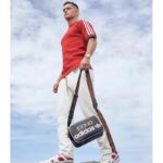 Gucci Unisex GG Adidas x Gucci Small Shoulder Bag Black Leather Green Red Web - Image 11