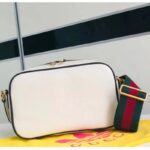 Gucci Unisex GG Adidas x Gucci Small Shoulder Bag White Leather Green Red Web - Bild 3