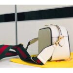 Gucci Unisex GG Adidas x Gucci Small Shoulder Bag White Leather Green Red Web - Bild 4