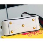 Gucci Unisex GG Adidas x Gucci Small Shoulder Bag White Leather Green Red Web - Bild 6