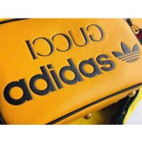 Gucci Unisex GG Adidas x Gucci Small Shoulder Bag Yellow Leather Green Red Web (9)