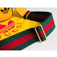 Gucci Unisex GG Adidas x Gucci Small Shoulder Bag Yellow Leather Green Red Web (9)