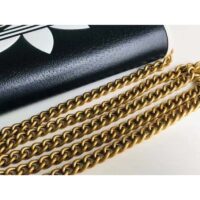 Gucci Unisex GG Adidas x Gucci Wallet chain Black White Leather Interlocking G (6)