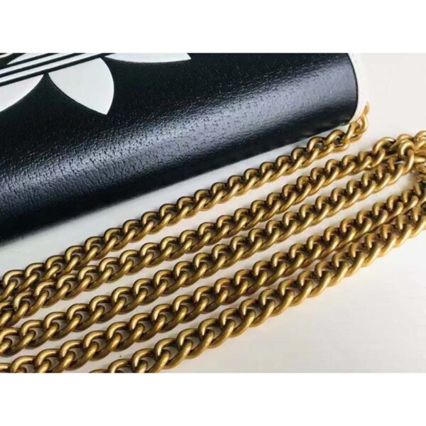Gucci Unisex GG Adidas x Gucci Wallet chain Black White Leather Interlocking G (2)