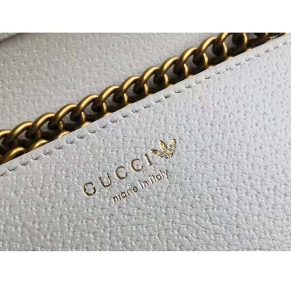 Gucci Unisex GG Adidas x Gucci Wallet chain Black White Leather Interlocking G (8)