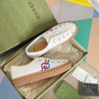 Gucci Unisex GG Interlocking G Sneaker Beige Organic Cotton Rubber Sole Flat (7)