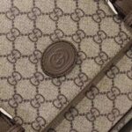 Gucci Unisex GG Messenger Bag Beige Ebony GG Supreme Canvas Leather - Imagen 9