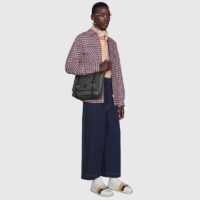 Gucci Women GG Messenger Bag Black GG Supreme Canvas Leather (10)