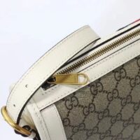 Gucci Unisex GG Ophidia Large Shoulder Bag Beige Ebony GG Supreme Canvas (5)