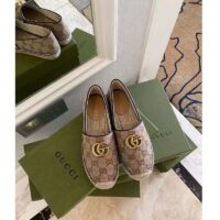 Gucci Unisex Matelassé Canvas Espadrille Beige Ebony Diagonal Matelassé Original GG Canvas (6)