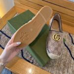 Gucci Unisex Matelassé Canvas Espadrille Beige Ebony Diagonal Matelassé Original GG Canvas – Bild 8