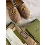 Gucci Unisex Matelassé Canvas Espadrille Beige Ebony Diagonal Matelassé Original GG Canvas – Bild 9