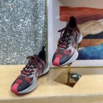 Gucci Unisex Run Sneaker Black Red GG Technical Knit Fabric Interlocking G Rubber - Imagen 4