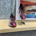 Gucci Unisex Run Sneaker Black Red GG Technical Knit Fabric Interlocking G Rubber - Imagen 8