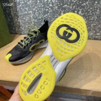 Gucci Unisex Run Sneaker Black Technical Knit Fabric Interlocking G Rubber (11)