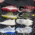 Gucci Unisex Run Sneaker White Blue GG Technical Knit Fabric Interlocking G Rubber - Imagen 11