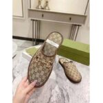 Gucci Unisex Slipper with Horsebit GG Supreme Canvas Gold-Toned Hardware - Image 6