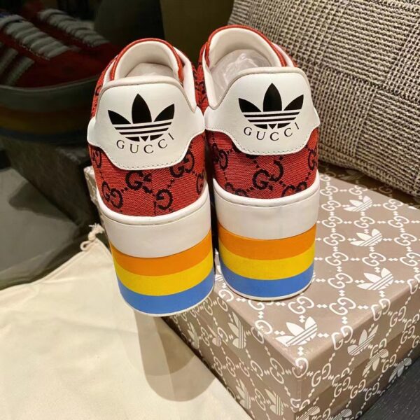 Gucci Women Adidas x Gucci GG Gazelle Sneaker Red Velvet Details Demetra (7)