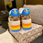 Gucci Women Adidas x Gucci GG Gazelle Sneaker Walnut Bordeaux GG Canvas - Image 7