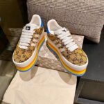 Gucci Women Adidas x Gucci GG Gazelle Sneaker Walnut Bordeaux GG Canvas - Image 5