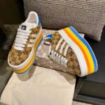 Gucci Women Adidas x Gucci GG Gazelle Sneaker Walnut Bordeaux GG Canvas - Image 6