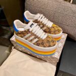 Gucci Women Adidas x Gucci GG Gazelle Sneaker Walnut Bordeaux GG Canvas - Image 2