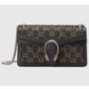 Gucci Women Dionysus Small GG Shoulder Bag Black Ivory GG Denim Jacquard