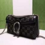 Gucci Women Dionysus Small GG Shoulder Bag Black Ivory GG Denim Jacquard - Image 4