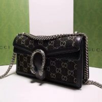 Gucci Women Dionysus Small GG Shoulder Bag Black Ivory GG Denim Jacquard (10)