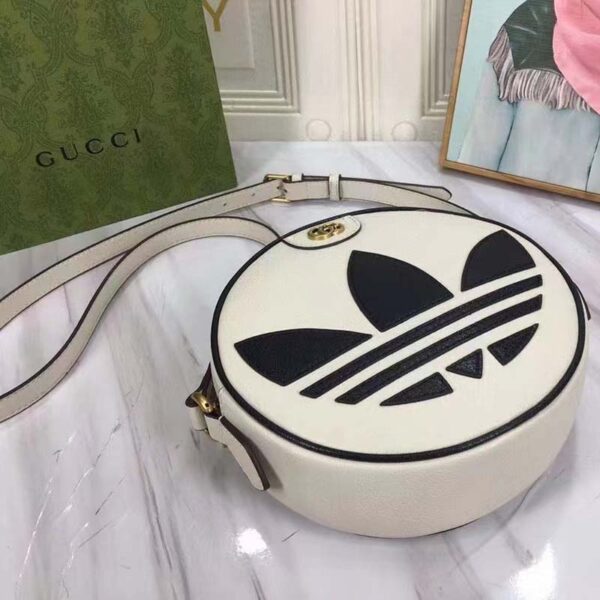 Gucci Women GG Adidas x Gucci Ophidia Shoulder Bag White Trefoil Leather Patch (2)