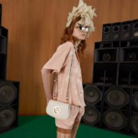 Gucci Women GG Blondie Mini Bag White Leather Round Interlocking G (3)