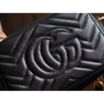 Gucci Women GG Marmont Matelassé Mini Bag Black Matelassé Chevron Leather Double G - Image 9
