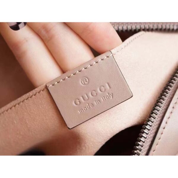 Gucci Women GG Marmont Matelassé Mini Bag Dusty Pink Matelassé Chevron Leather (2)