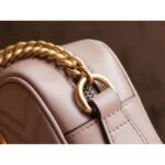 Gucci Women GG Marmont Matelassé Mini Bag Dusty Pink Matelassé Chevron Leather - Image 12