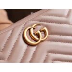 Gucci Women GG Marmont Matelassé Mini Bag Dusty Pink Matelassé Chevron Leather - Image 11