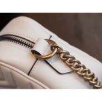 Gucci Women GG Marmont Matelassé Mini Bag White Matelassé Chevron Leather Double G - Bild 13