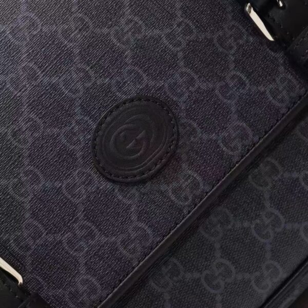 Gucci Women GG Messenger Bag Black GG Supreme Canvas Leather (9)