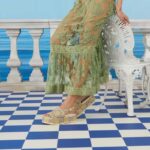 Gucci Women GG Platform Sandal Beige Light Blue GG Raffia Effect Fabric - Bild 12